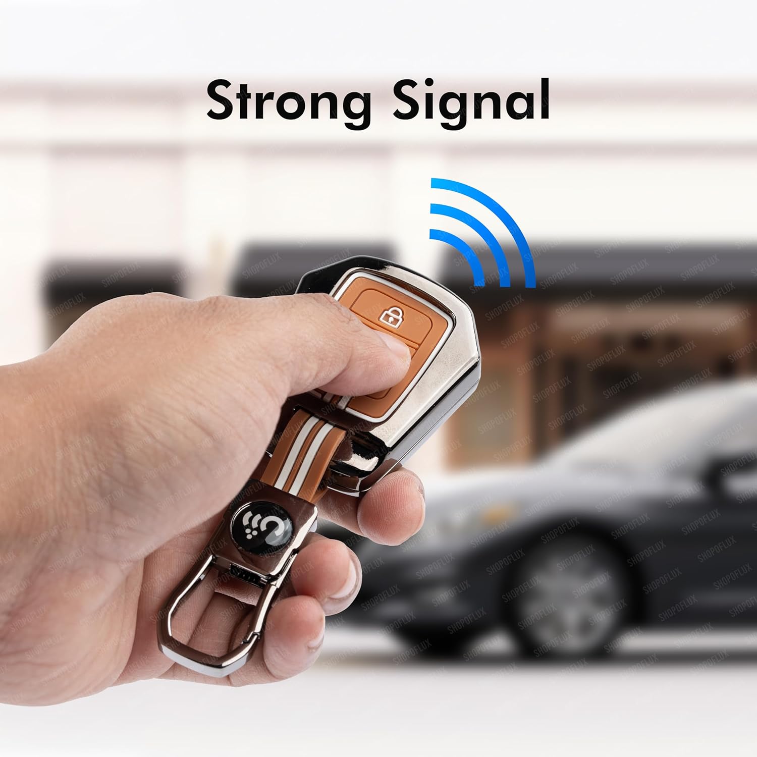 SHOPOFLUX Metal Key Cover Compatible for Honda City | BRV | WRV | CRV | Jazz | Amaze 2 Button Key (Copy) Shopoflux