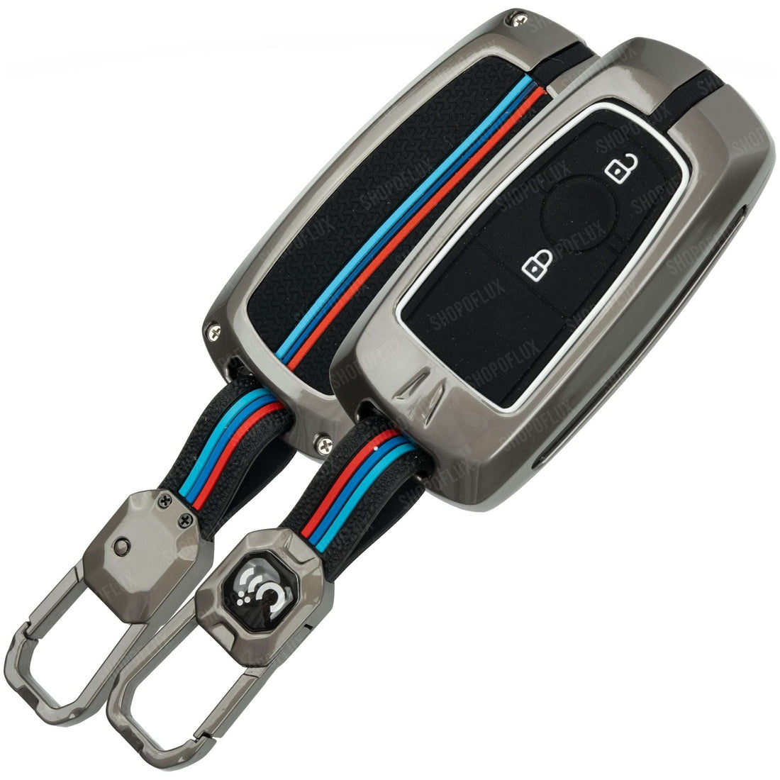 SHOPOFLUX Metal Key Cover Compatible for New Ford Ecosport Titanium