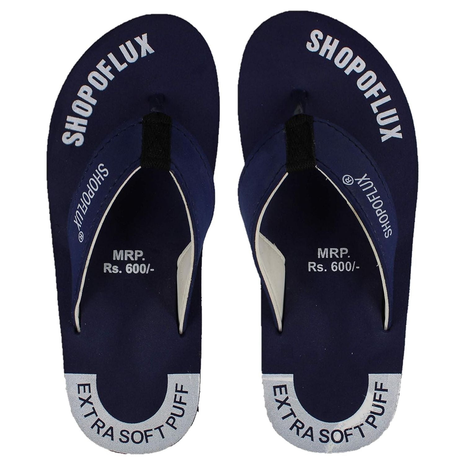 SHOPOFLUX® Ortho Slippers for Men | Orthopedic Slippers for soft heel pain daily use (Blue, numeric_10) Shopoflux