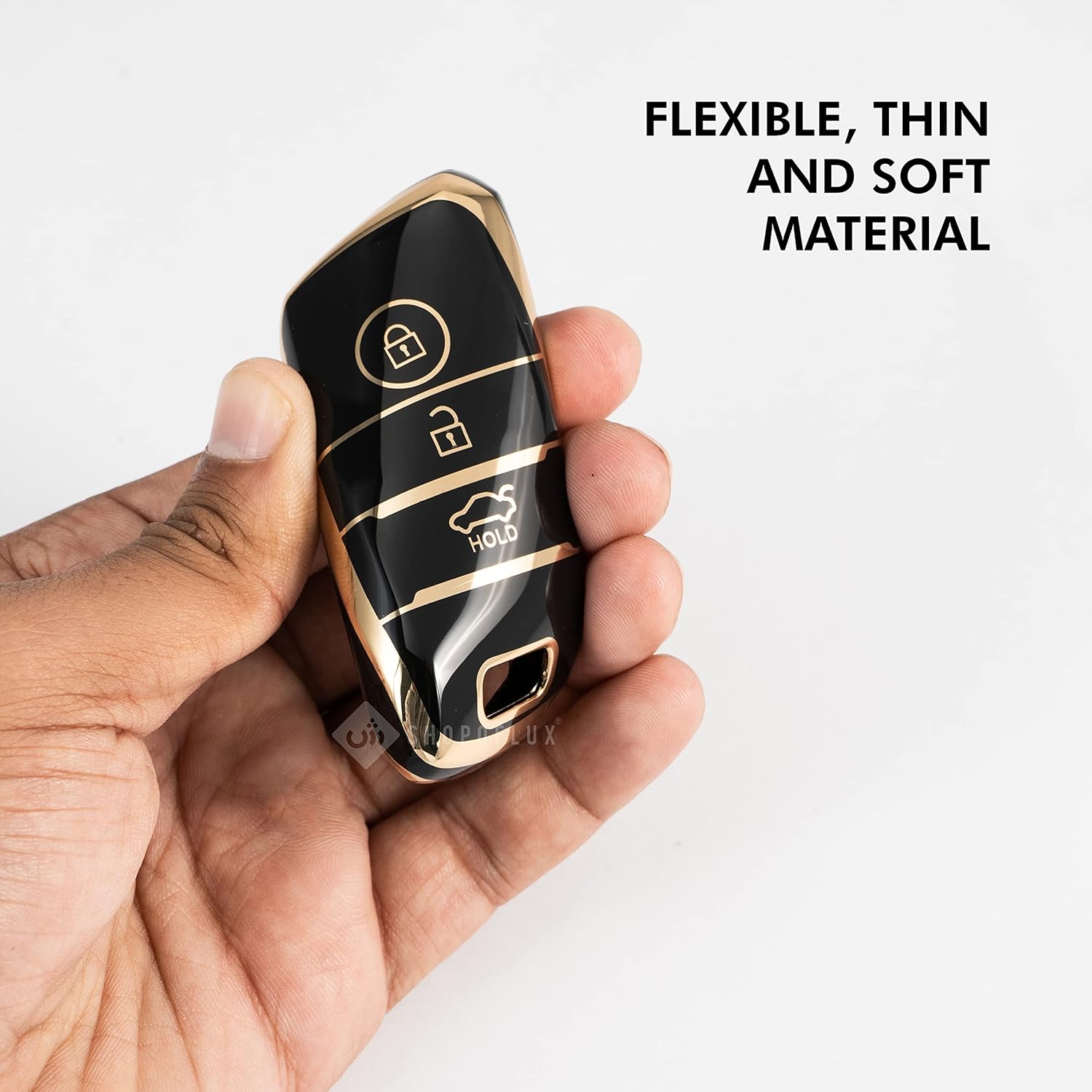 SHOPOFLUX TPU Key Cover Compatible with Kia Sonet | Carens | Seltos 3 Button Smart Key Only
