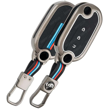 SHOPOFLUX Metal Key Cover Compatible for MG Comet ev Electric 3 Button Flip Key