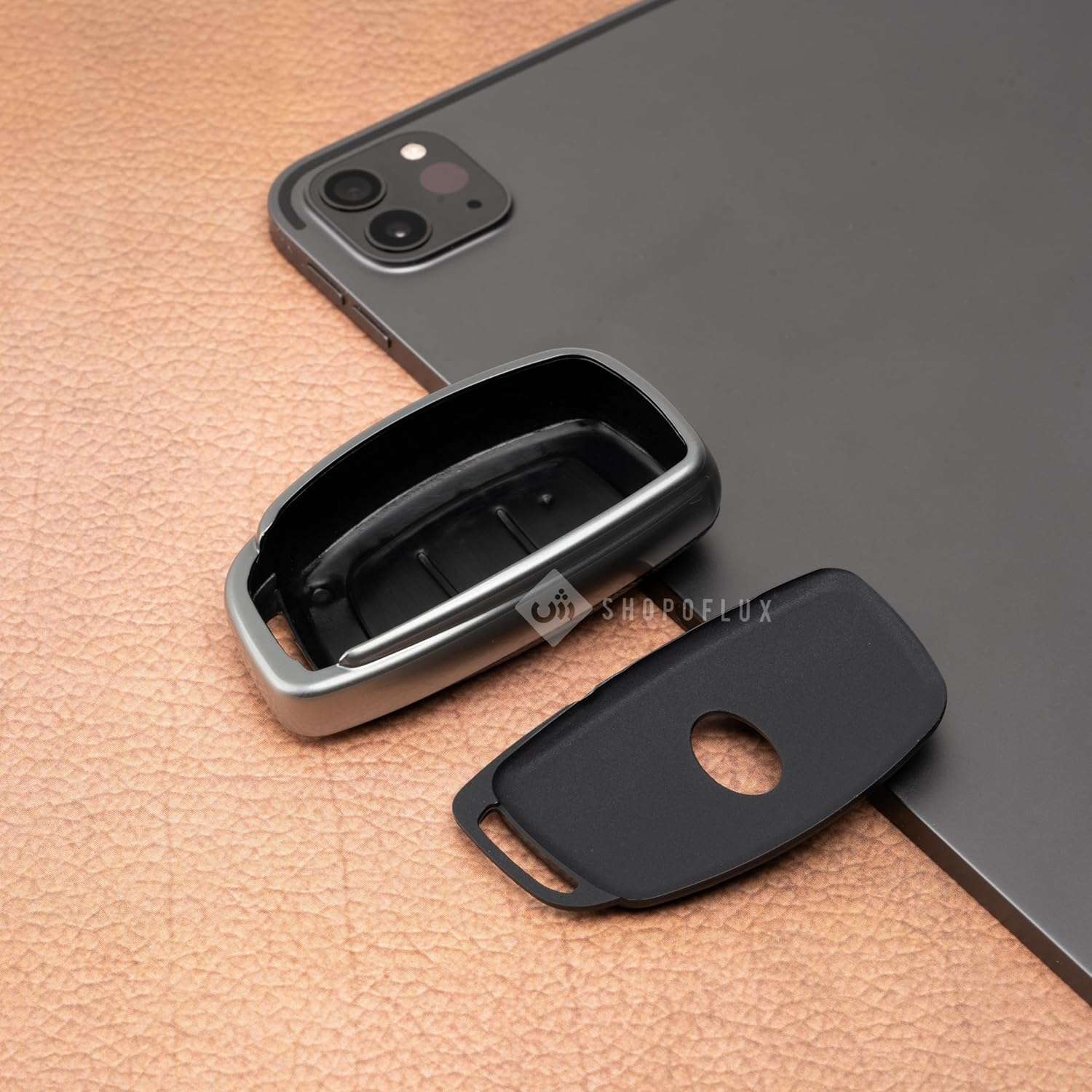 SHOPOFLUX TPU Key Cover for Hyundai Grand i10 NIOS Asta | Venue | i20 | Aura | Exter | Creta | Elantra 3 Button Smart Key Only