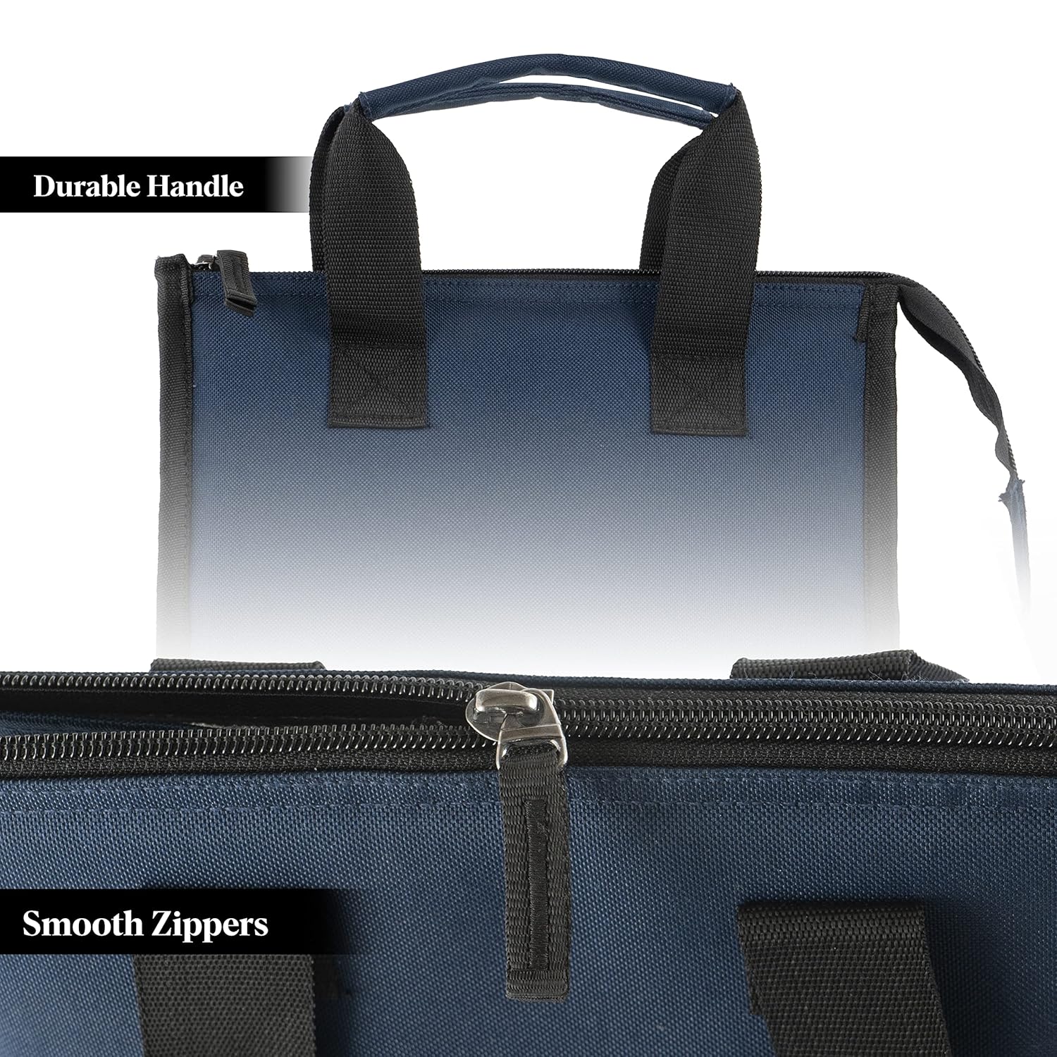 SHOPOFLUX Polyester Modern Milk Bag For Door Hanging | Insulated And Waterproof Door Hanging Bag For Milk Sachets And Bottles Storage Blue