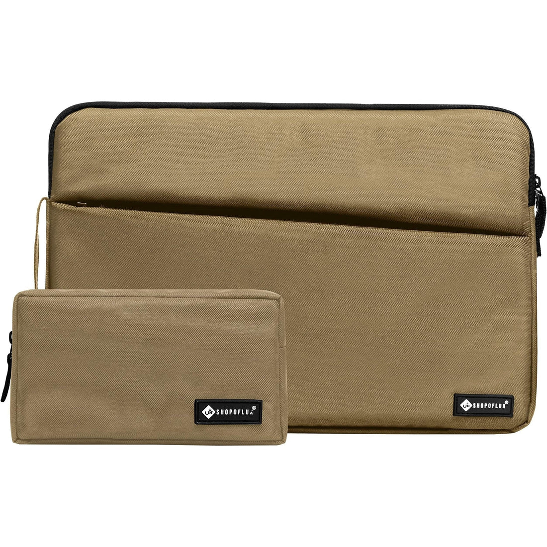 Shopoflux Laptop Sleeve Case Cover Bag for 15.6 Inch Laptop for Men and Women Waterproof with Front Pocket Blue, 16 X 11 X 1.2 Inch Brown with Pouch
