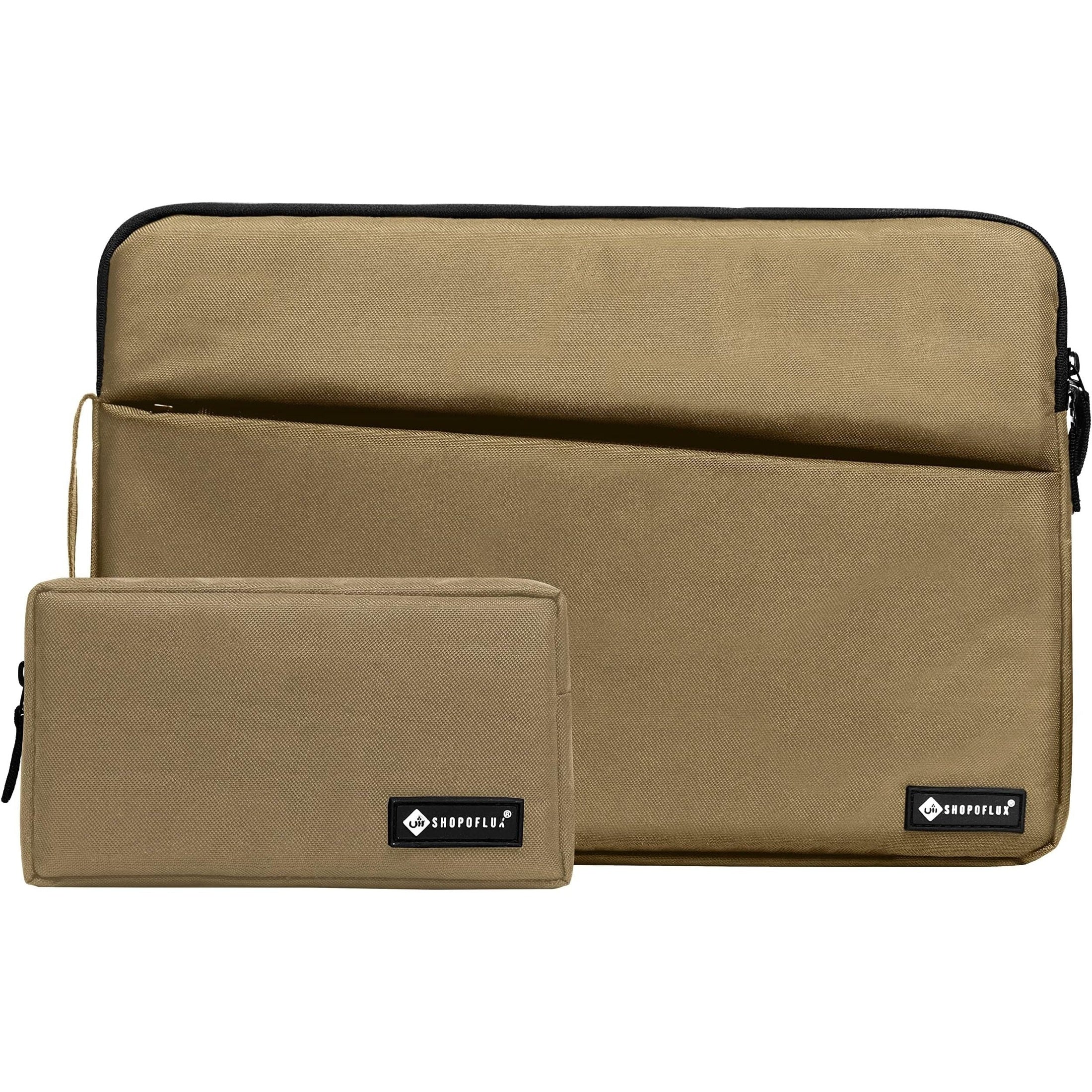 Shopoflux Laptop Sleeve Case Cover Bag for 15.6 Inch Laptop for Men and Women Waterproof with Front Pocket Blue, 16 X 11 X 1.2 Inch Brown with Pouch