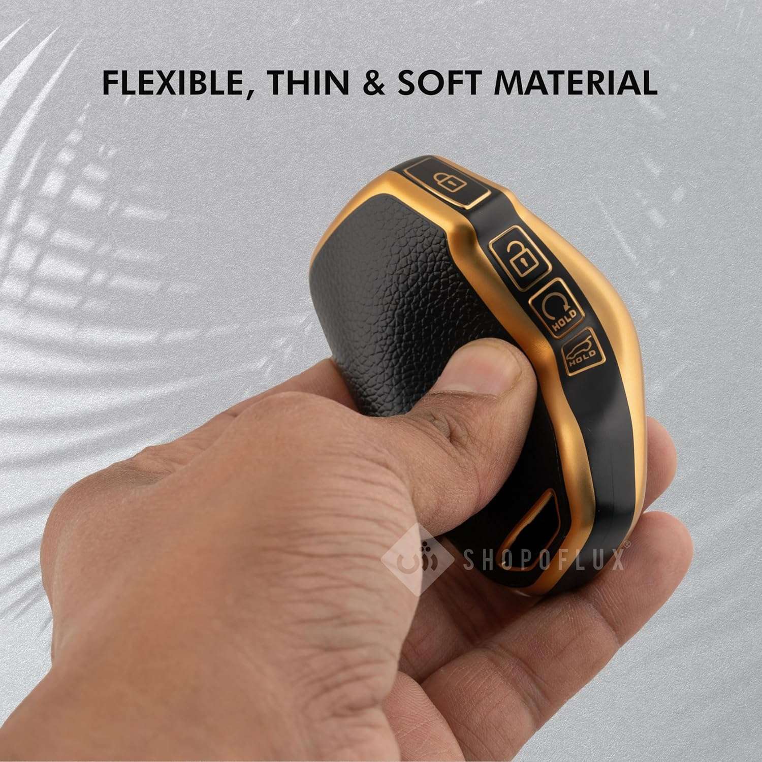 SHOPOFLUX TPU Key Cover Compatible with Kia Seltos 2024 2023 Facelift HTX | Carens X Line | Sonet Facelift 4 Button Smart Key