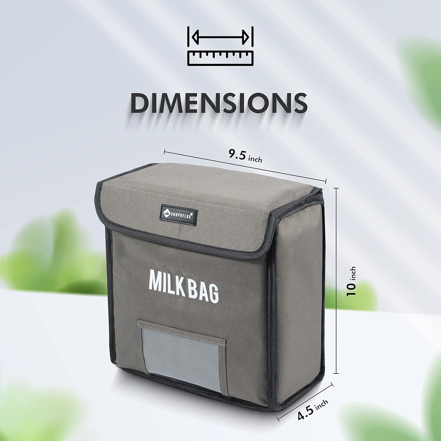 SHOPOFLUX Milk Bag for Door Hanging | Insulated and Waterproof Door Hanging Bag for Milk Sachets and Bottles Storage with Pocket for Notes and News Paper
