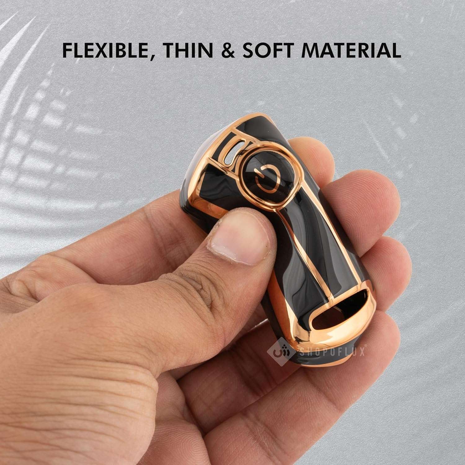 SHOPOFLUX TPU Key Cover Compatible with Yamaha Aerox 2024 Black