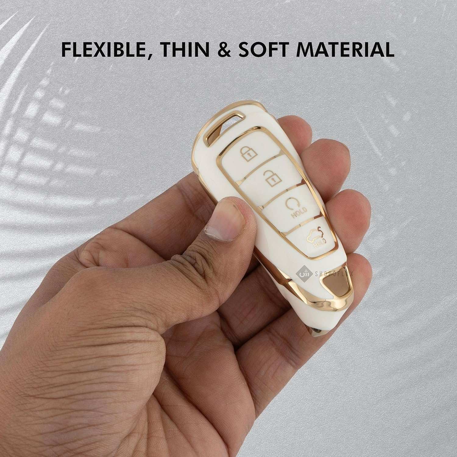 Shopoflux® TPU Key Cover Compatible with Hyundai Verna 2023 2024 | i20 Facelift N Line N8 Car 4 Button Smart Key