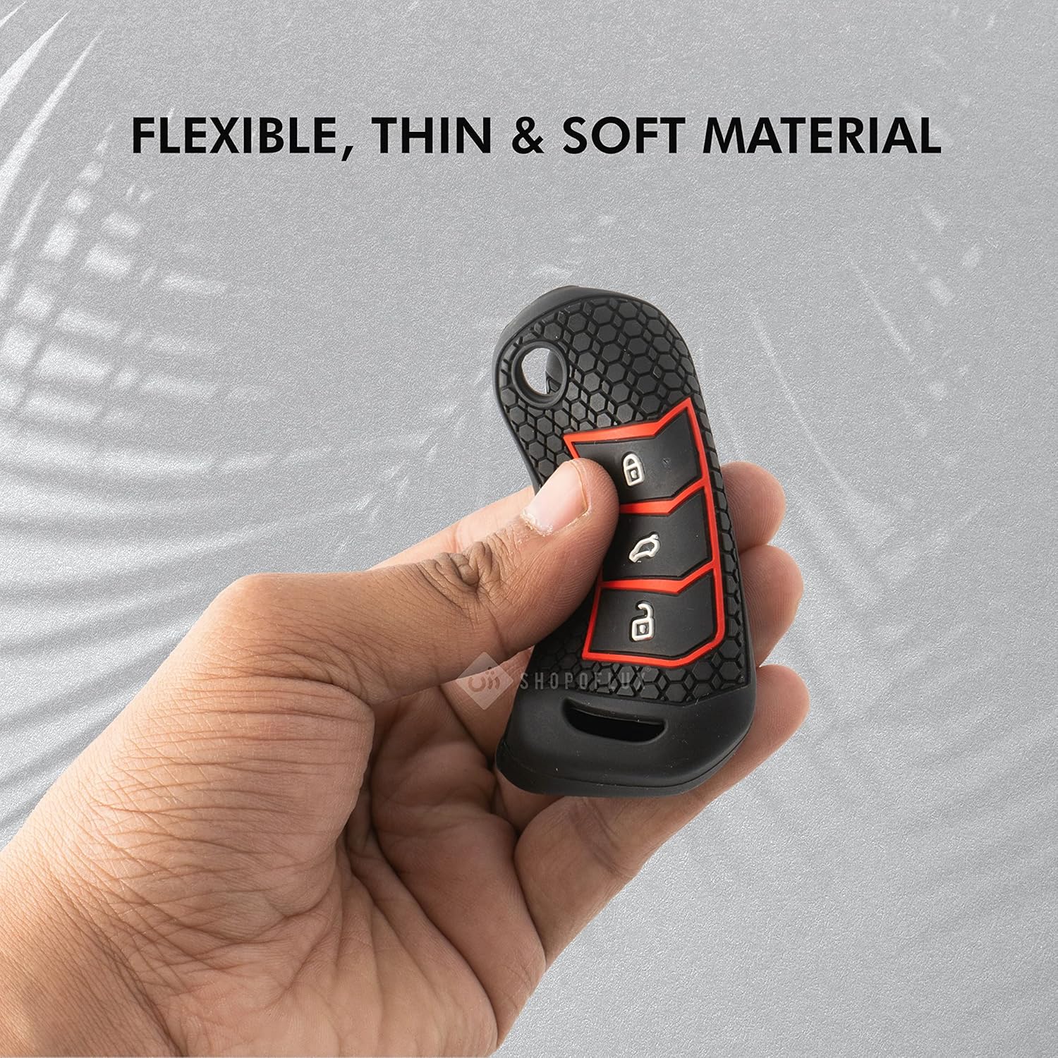 SHOPOFLUX Silicone Key Cover Compatible with Mahindra Scorpio N | 3XO | XUV 300 | Marazzo | XUV 700 | XUV 400 ev | Bolero | Thar Roxx 3 Button Flip Key Pack of 2