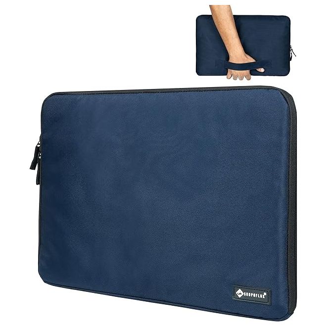 Shopoflux 16 Inch Laptop Sleeve Case Cover Bag for Men and Women Waterproof with Accessories Pouch Blue, 16 X 11 X 1.2 Inch