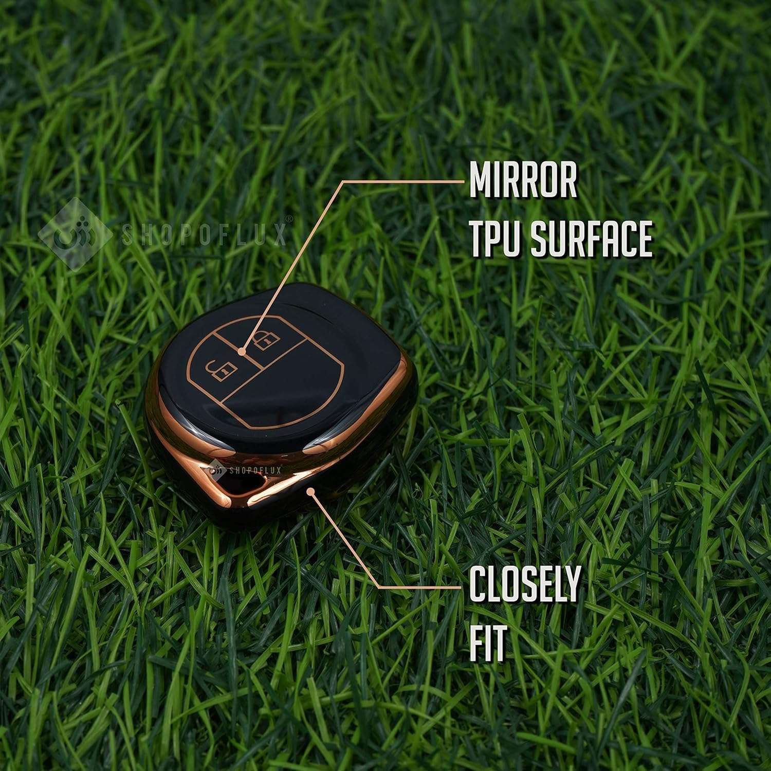 Shopoflux TPU Key Cover Compitable with Swift | Ertiga | Wagonr | Celerio | Swift Dzire | Alto | Fronx | Breza | S Presso | Ignis 2 Button Remote Key