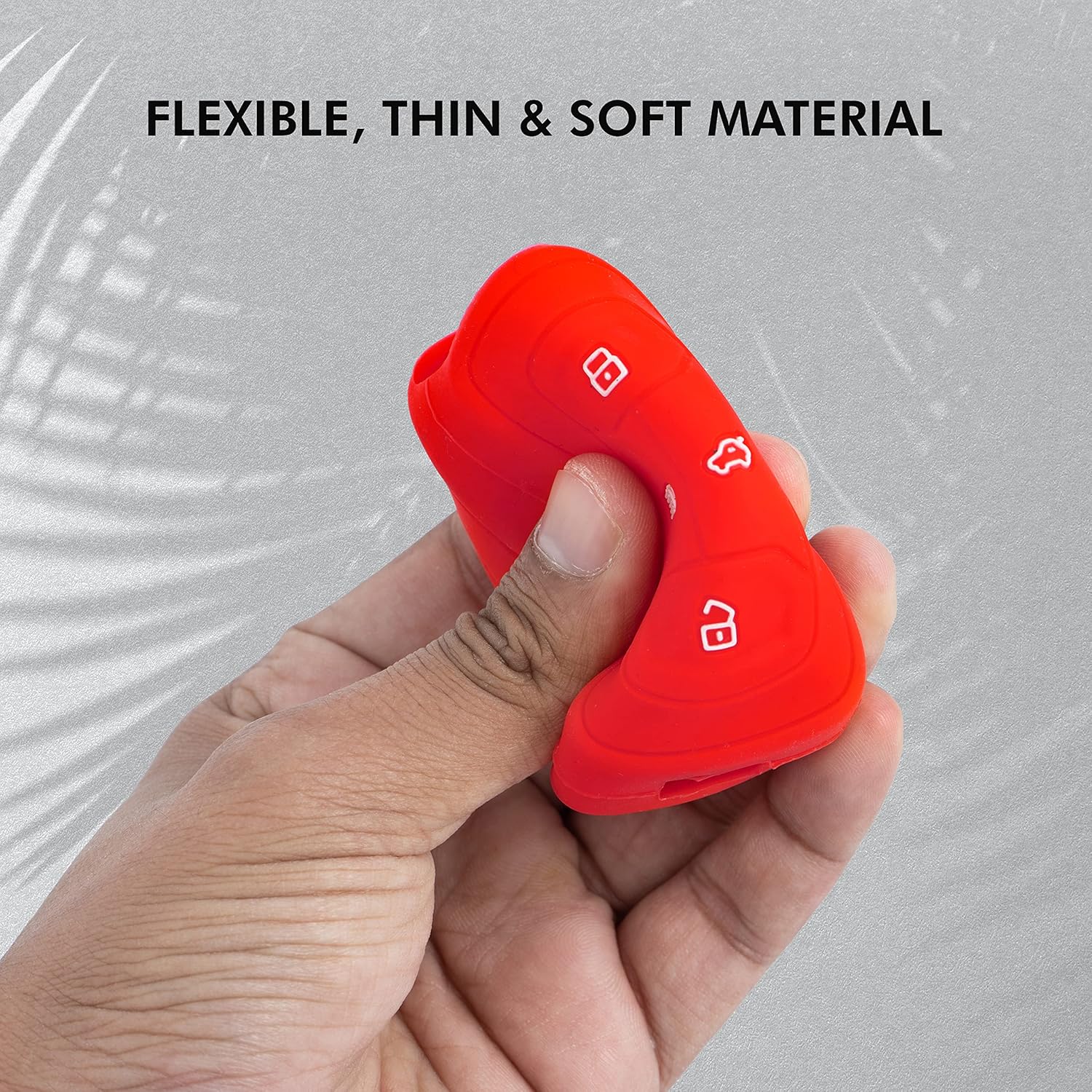 Shopoflux® Silicone Smart Key Cover Compatible with Tata Nexon | Harrier | Safari 2021 | Altroz | Tigor | EV | Punch | Tiago EV Electric Black & Red