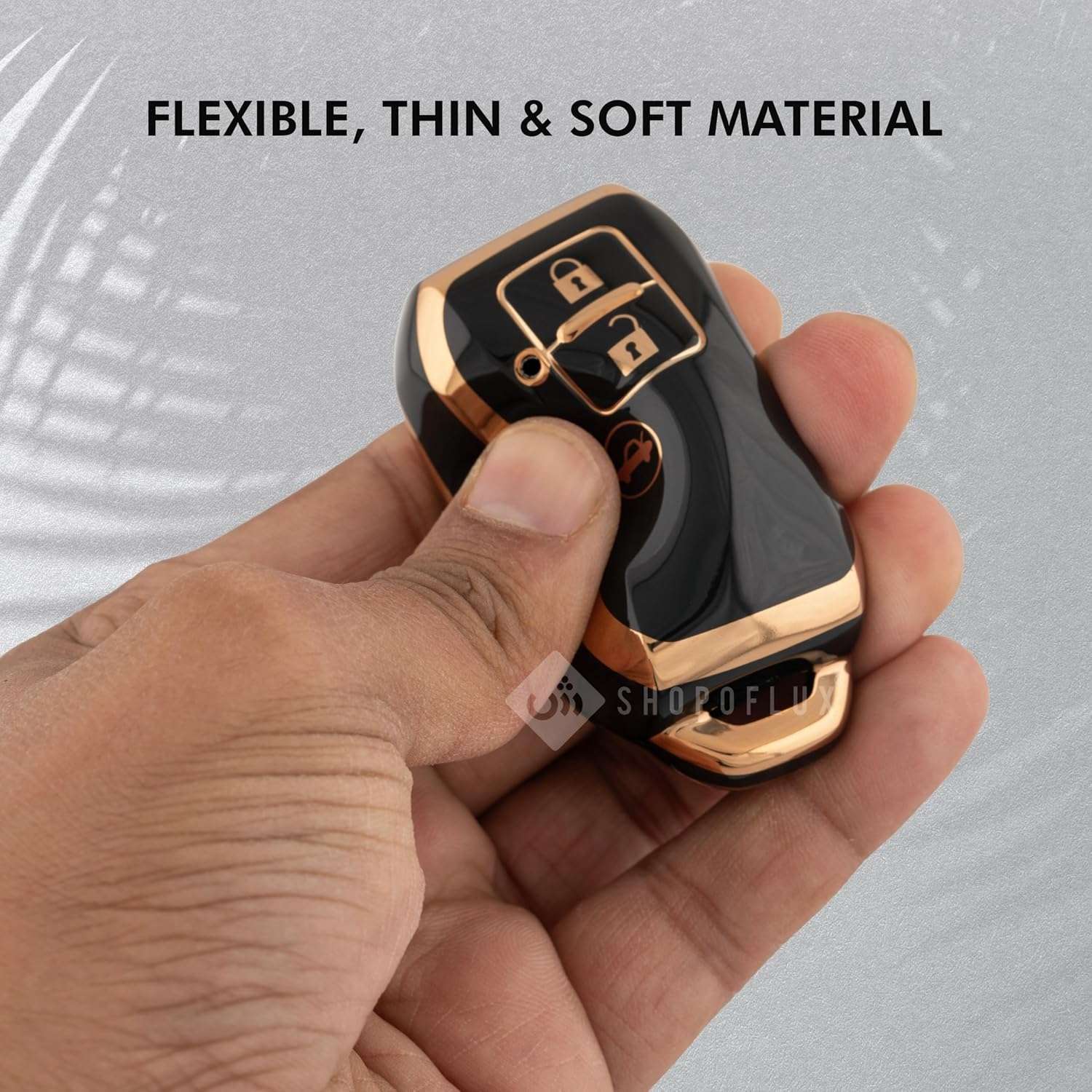 SHOPOFLUX TPU Key Cover Compatible with Dzire | Ertiga 3 Button Smart Key