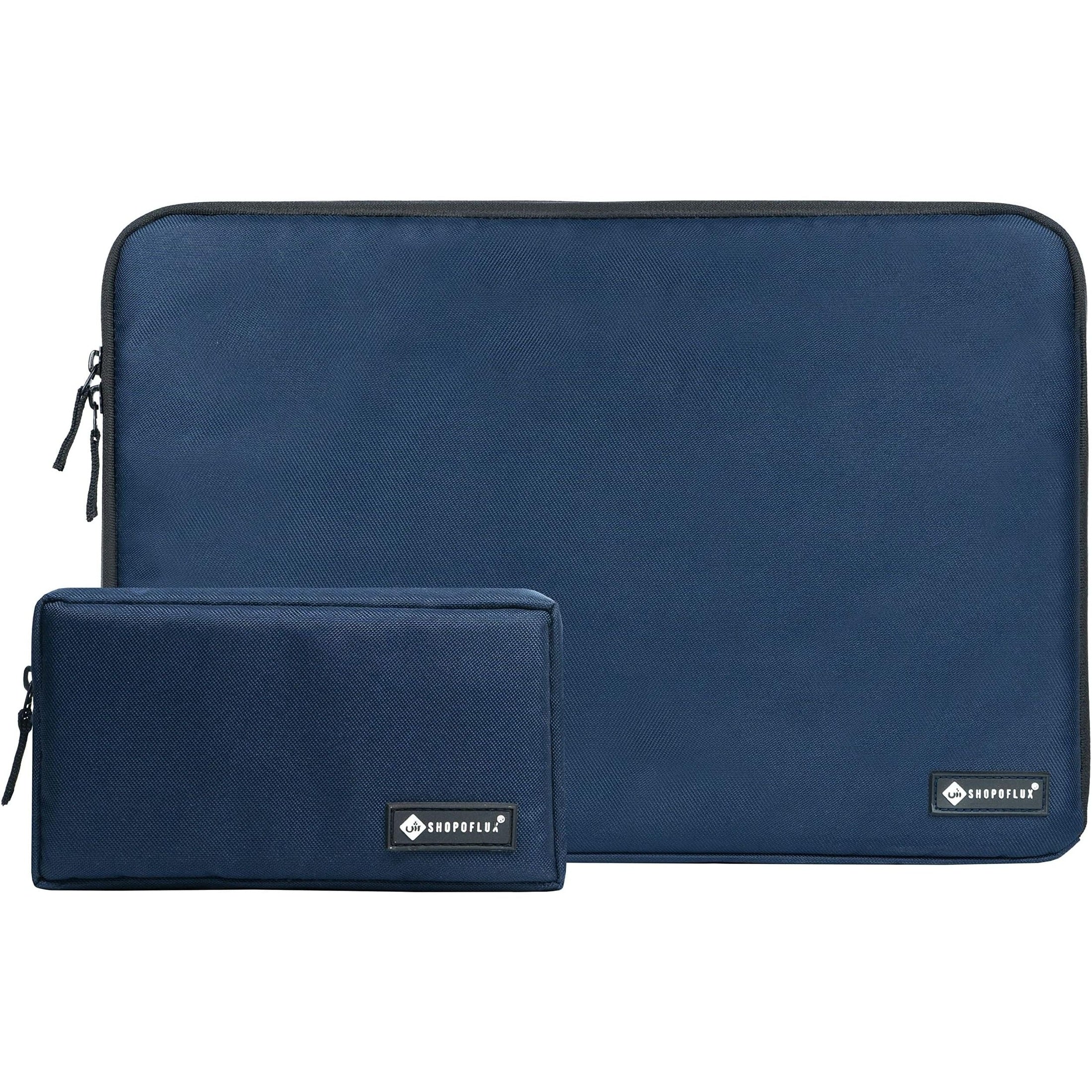 Shopoflux 16 Inch Laptop Sleeve Case Cover Bag for Men and Women Waterproof with Accessories Pouch Blue, 16 X 11 X 1.2 Inch