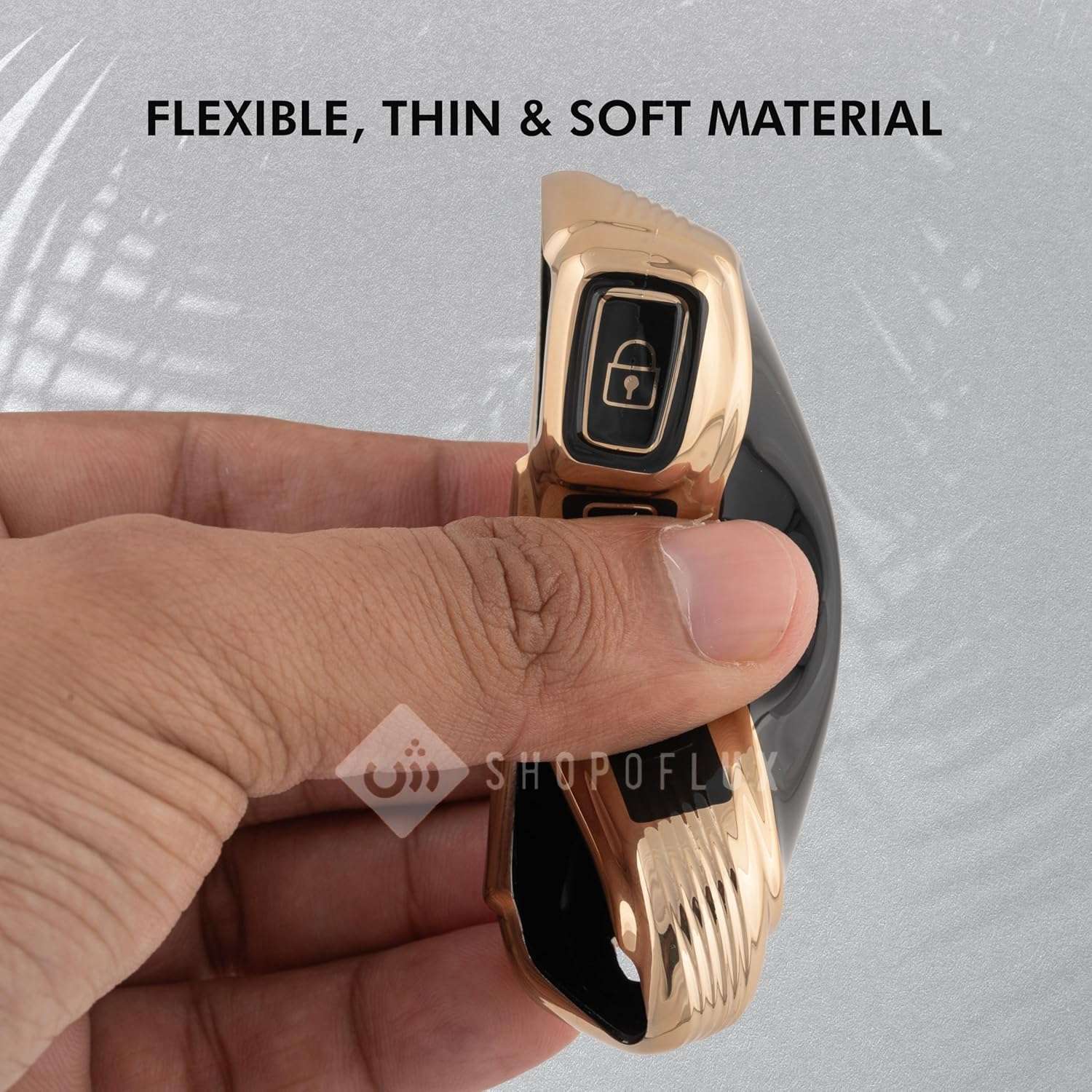 SHOPOFLUX TPU Key Cover Compatible with Kia Seltos | Carens | Sonet syros 2025 3 Button Smart Key