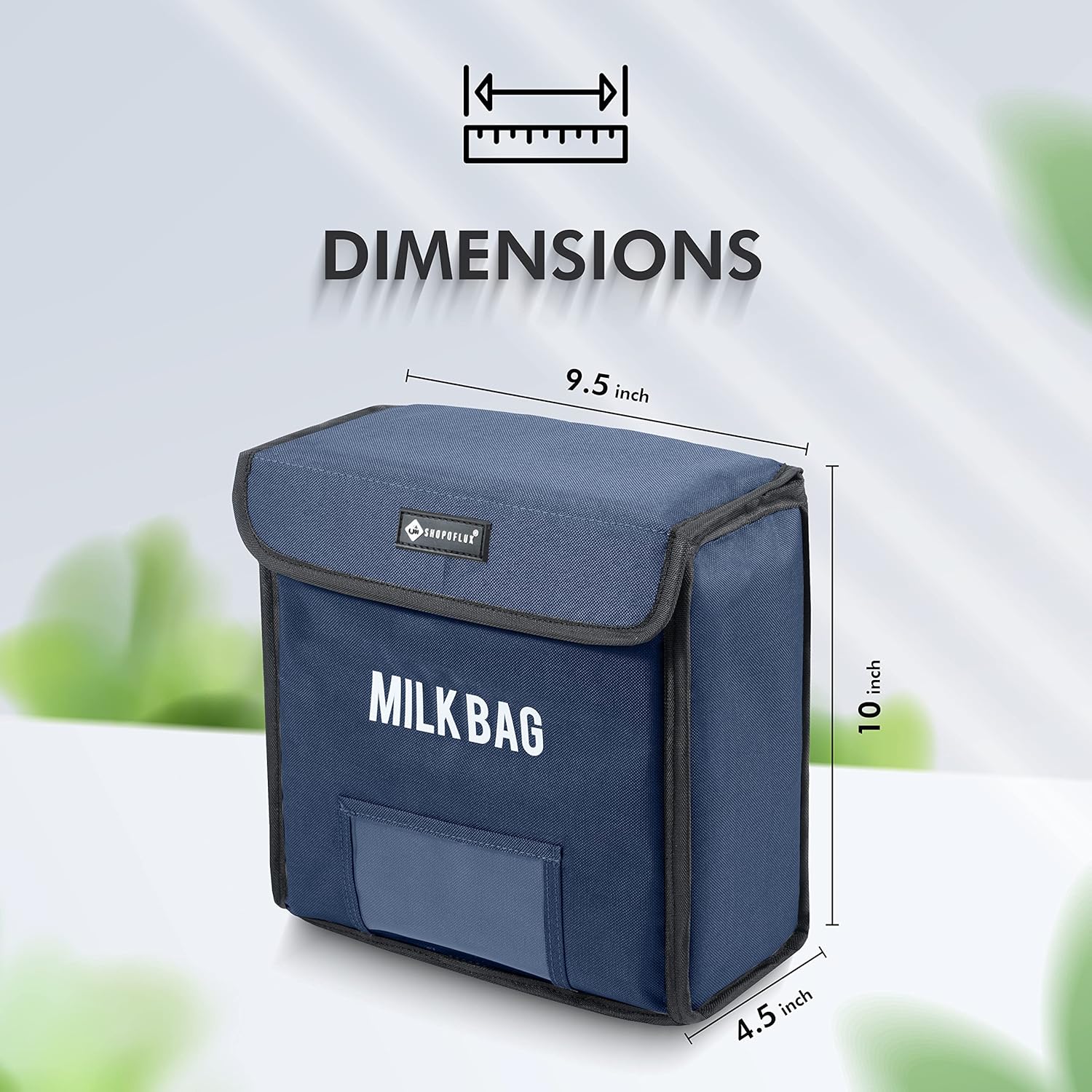 SHOPOFLUX Milk Bag for Door Hanging | Insulated and Waterproof Door Hanging Bag for Milk Sachets and Bottles Storage with Pocket for Notes and News Paper