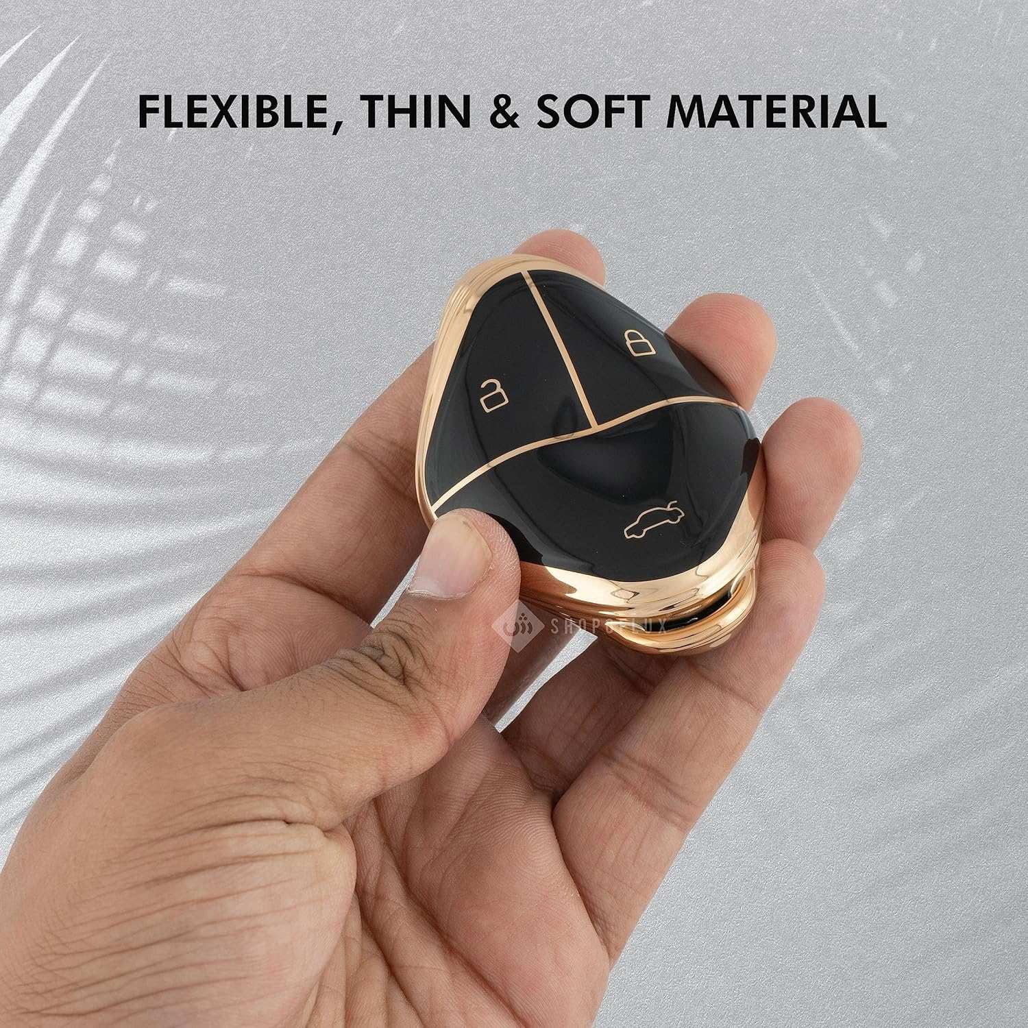 Shopoflux® TPU Key Cover Compatible with MG Comet ev Electric 3 Button Smart Key