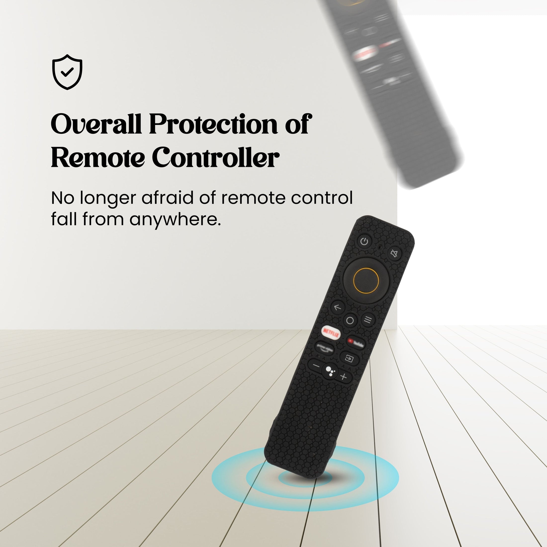 SHOPOFLUX Silicone Remote Cover Compatible with REALME Smart LED TV Anti Slip Remote Case Shockproof Cover