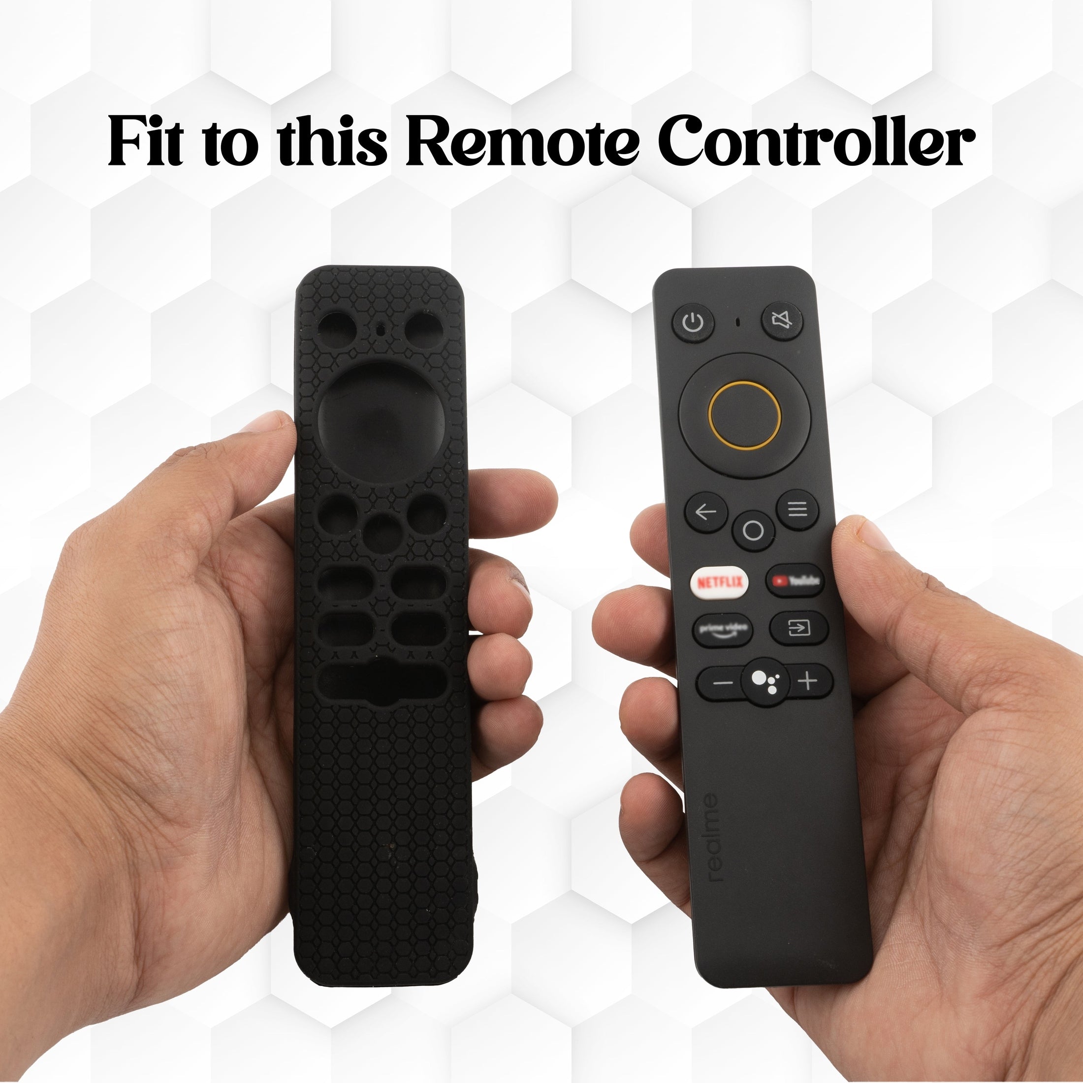 SHOPOFLUX Silicone Remote Cover Compatible with REALME Smart LED TV Anti Slip Remote Case Shockproof Cover