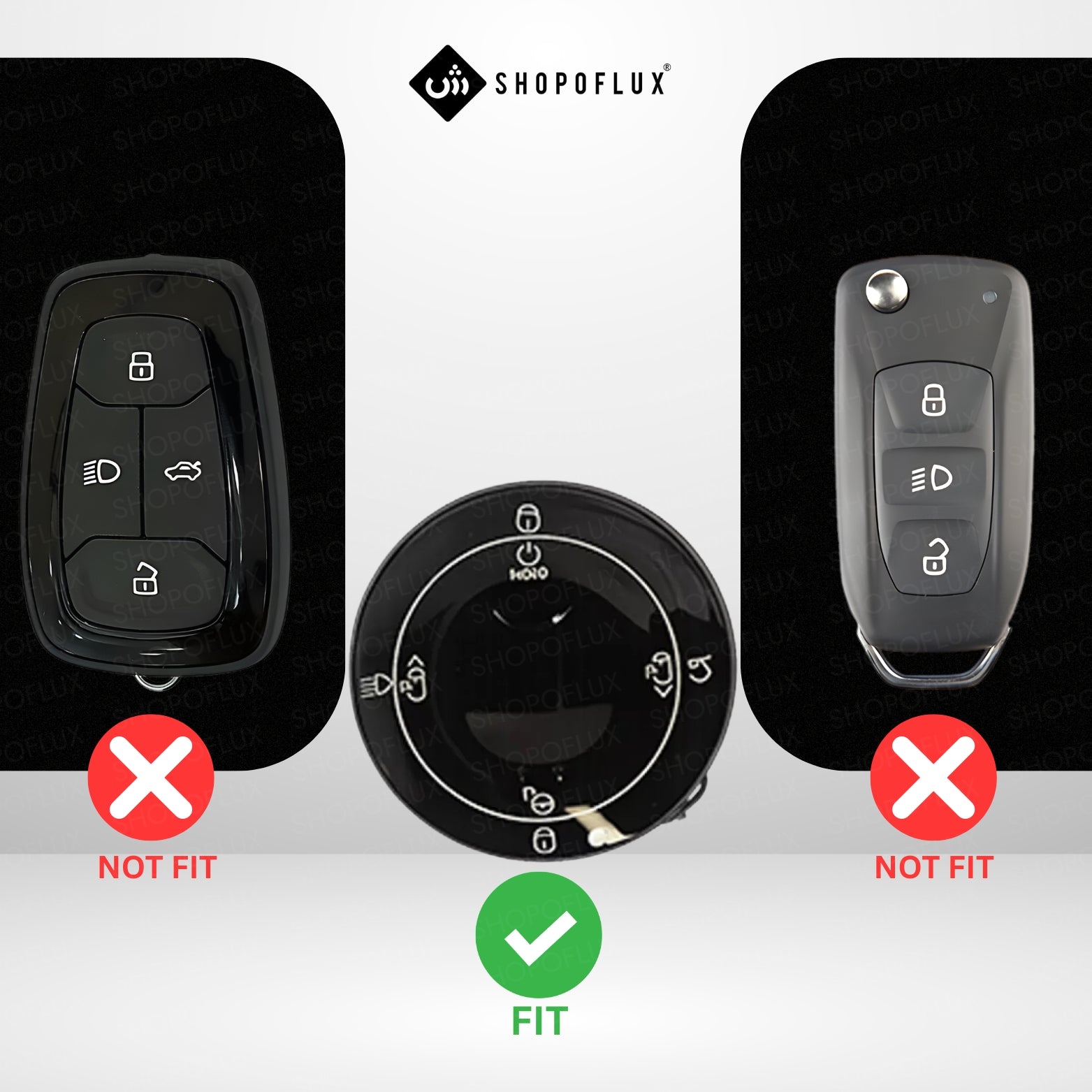 SHOPOFLUX Metal Key Cover Compatible for Tata Harrier | Sierra EV Round Smart Key (Brown)