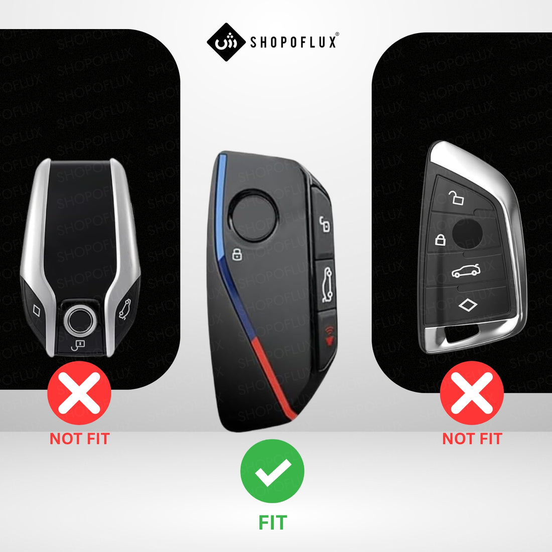 SHOPOFLUX Metal Key Cover Compatible for BMW 7 Series 740i 760i X1 X7 XM IX I7 X5 X3 Smart Key 4 Button (Metal Silicone Brown)